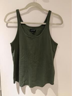 J.Crew Olive Green Ribbed Tank Top Size Large